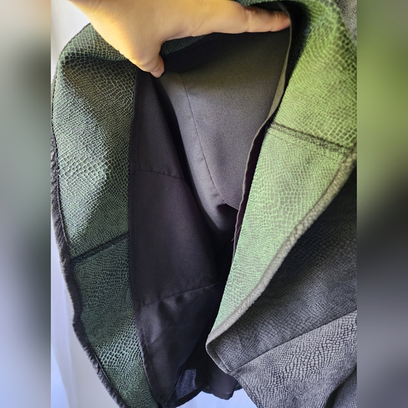 Chandi & Lia- Size Small- Black Fit and Flare Faux Snakeskin Dress - Picture 7 of 8